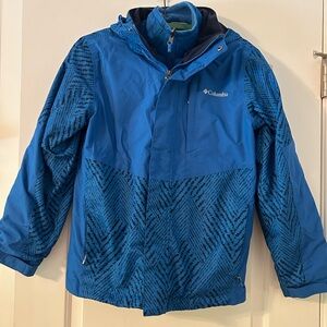 Columbia Blue Raincoat Waterproof Jacket